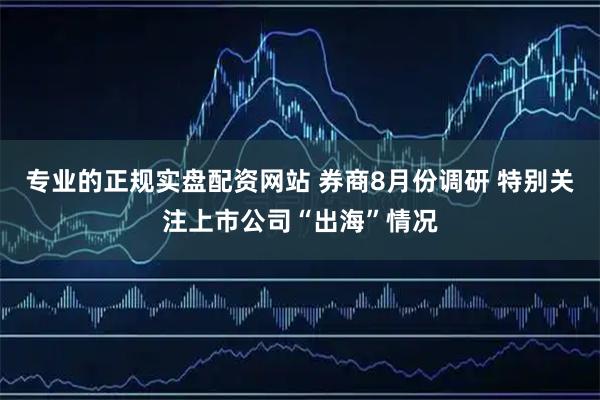 专业的正规实盘配资网站 券商8月份调研 特别关注上市公司“出海”情况